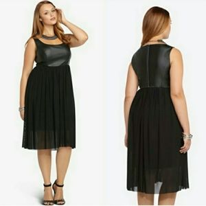 Torrid black mixed media dress